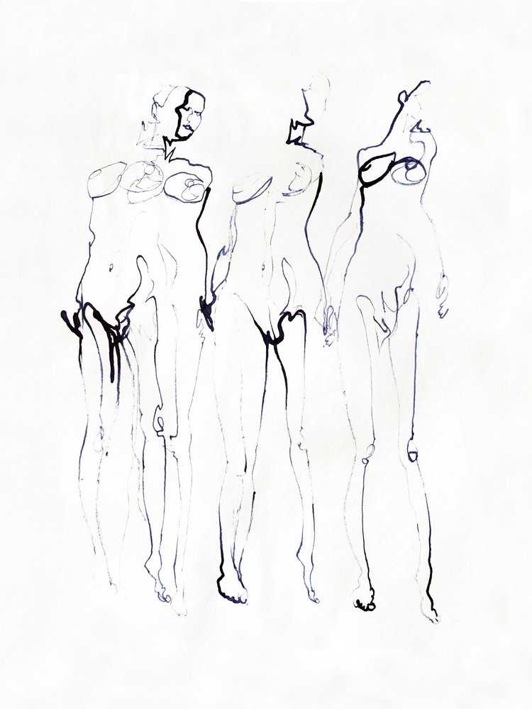 3人の優雅な姿 作： 