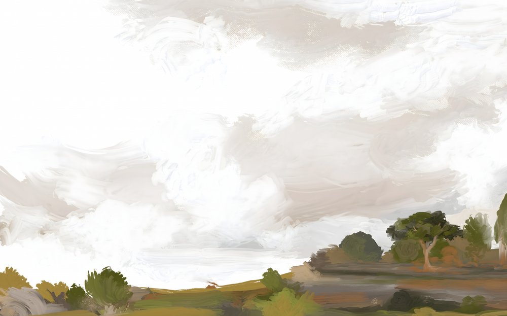 穏やかな印象派の風景画 作： 