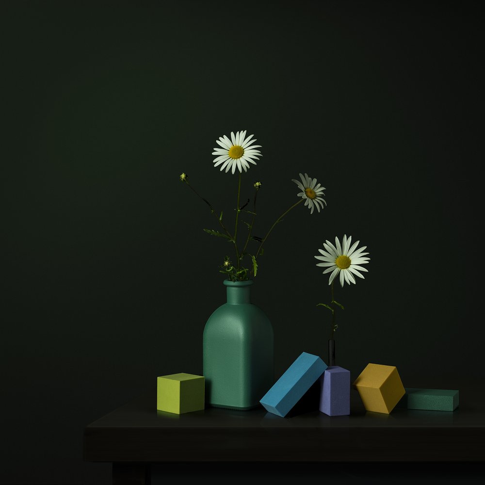 デイジーの花瓶 幾何学模様ブロック 作： 