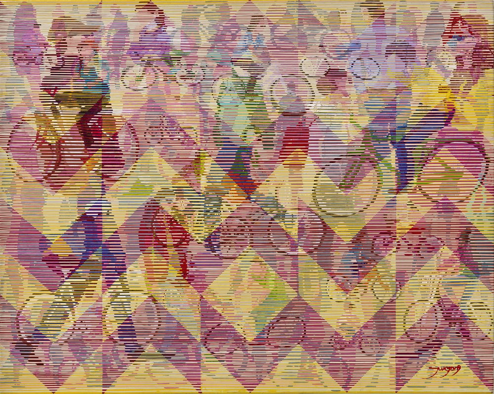 躍動感あふれるサイクリングの動き 作： 