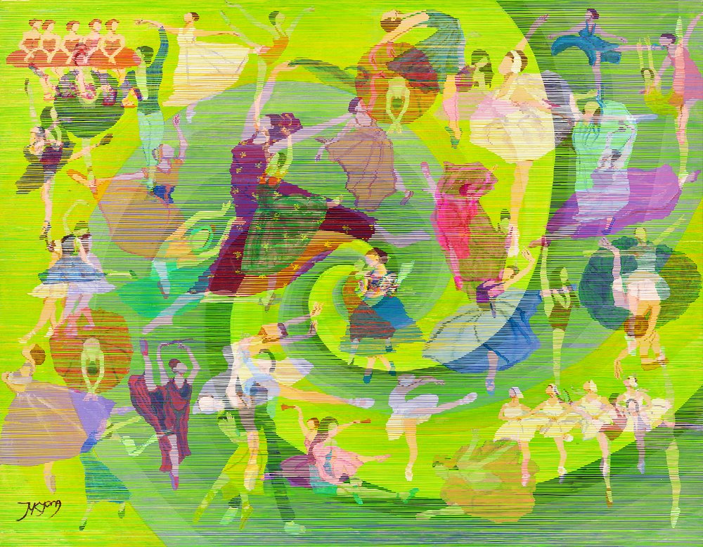 鮮やかなダンスの渦 作： 