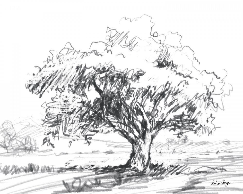 素朴な木の絵 作： 
