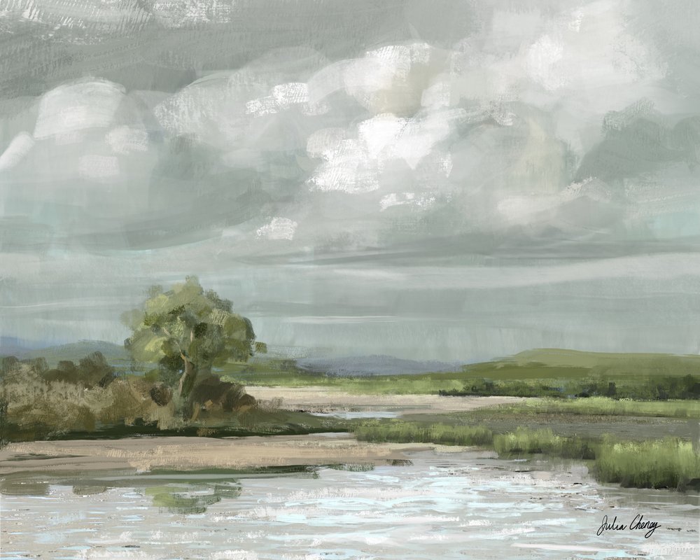 静謐な湿原の風景 作： 