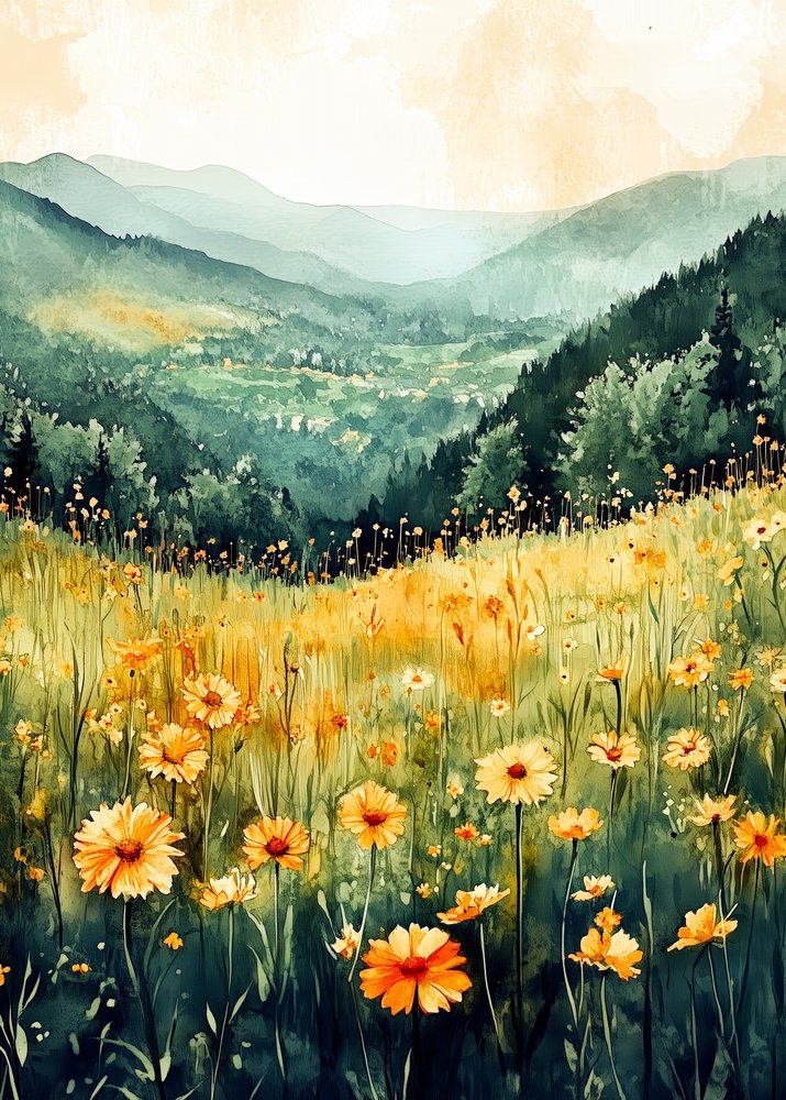 山の花の草原 作： 