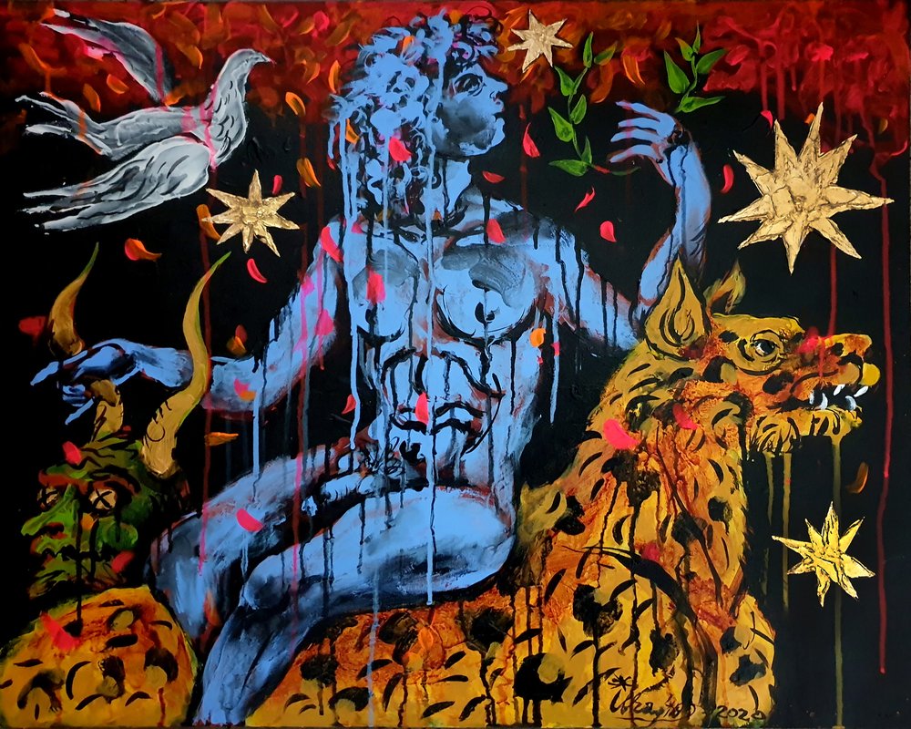 青い神とヒョウ 作： 
