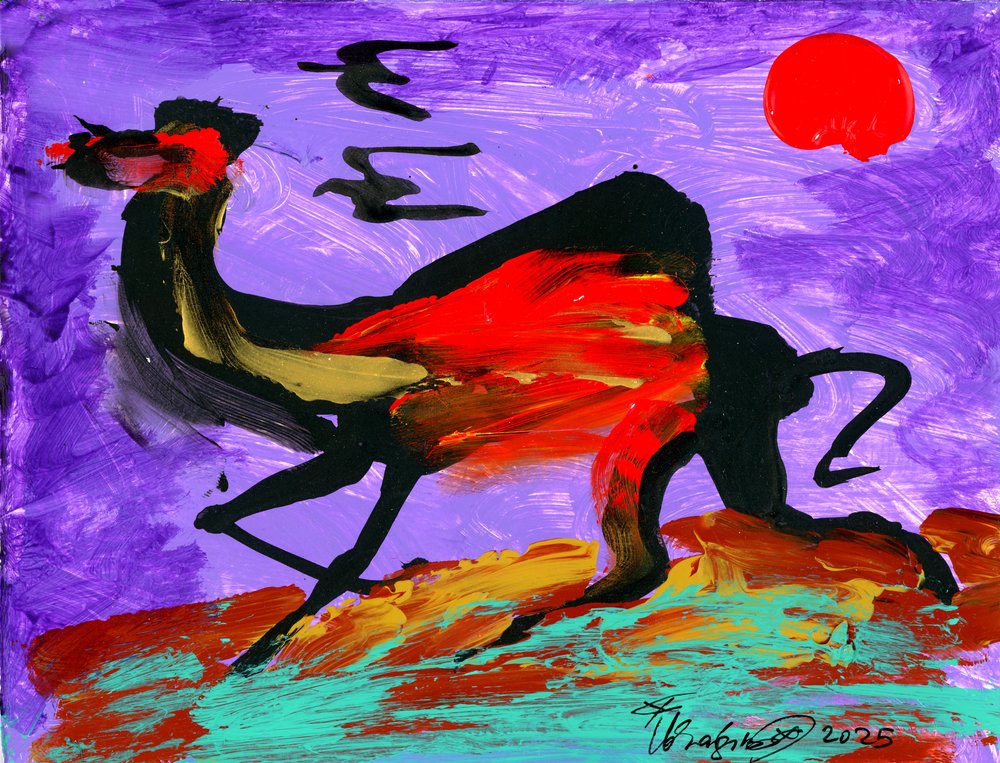 「ラクダと鳥」 作： 