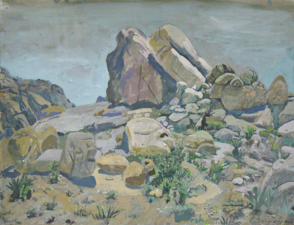 砂漠の岩層 作： 