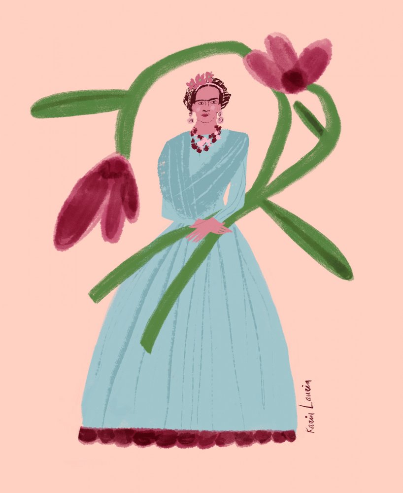 色鮮やかな花の肖像画 作： 