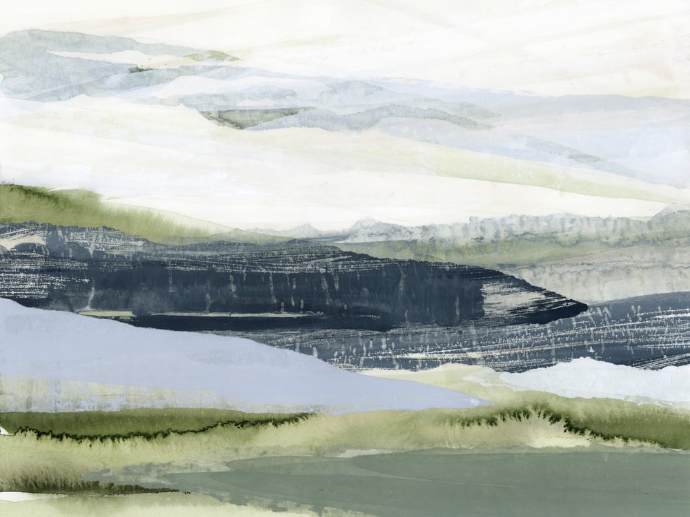 静寂に包まれた山岳風景 作： 