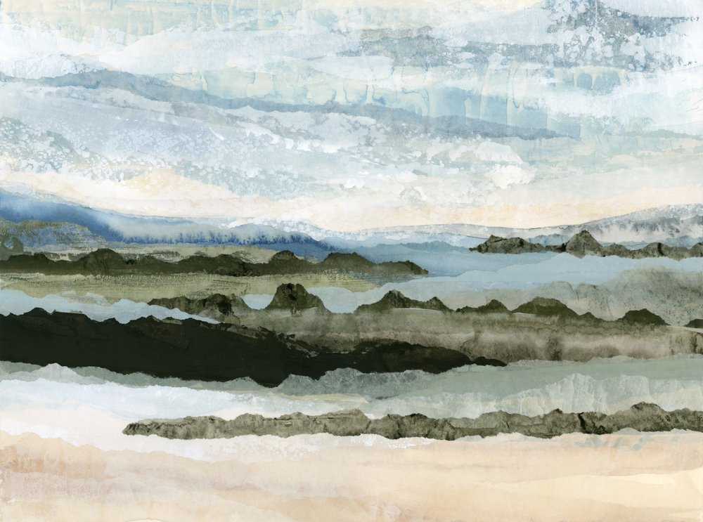 穏やかな海岸の抽象画 作： 