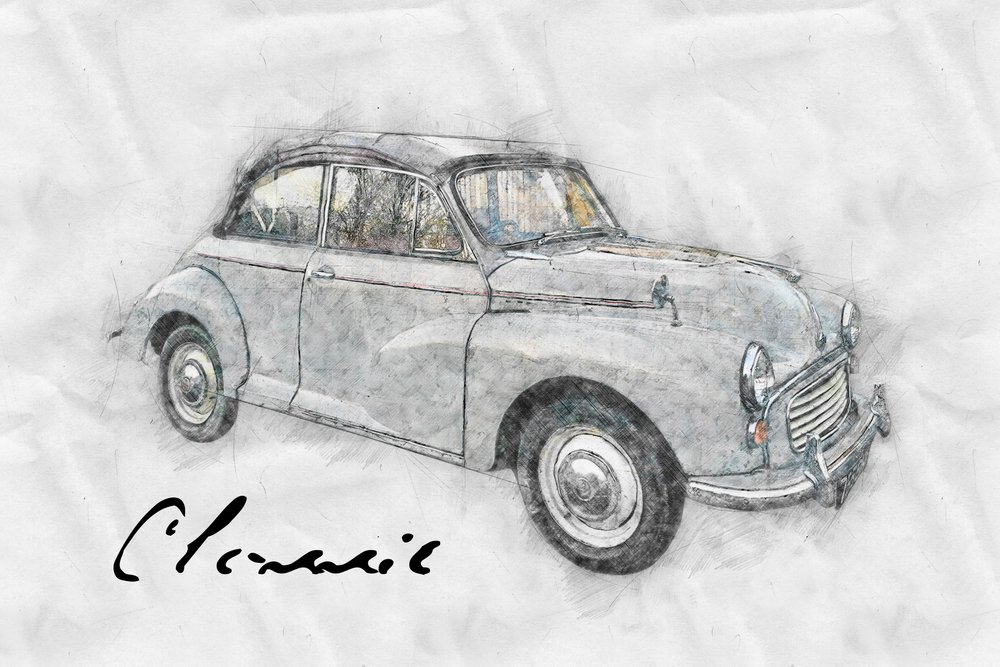 クラシックカーのイラスト 作： 