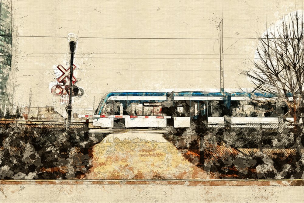 都市の電車スケッチ 作： 