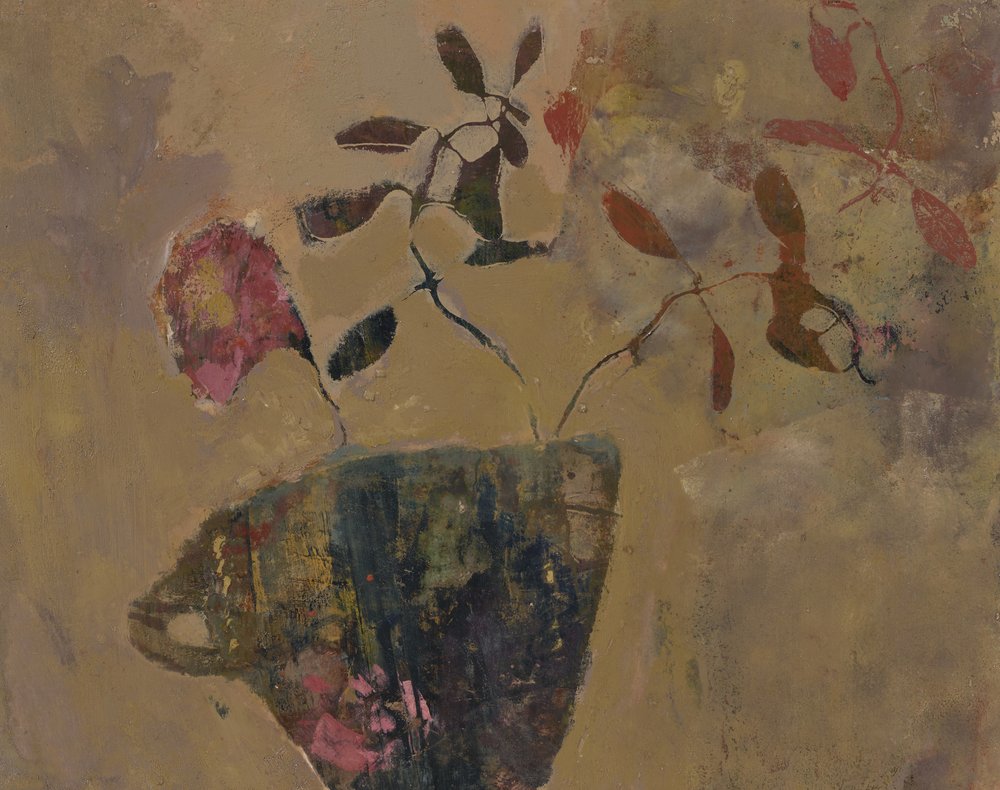 抽象的な花の静物画 作： 