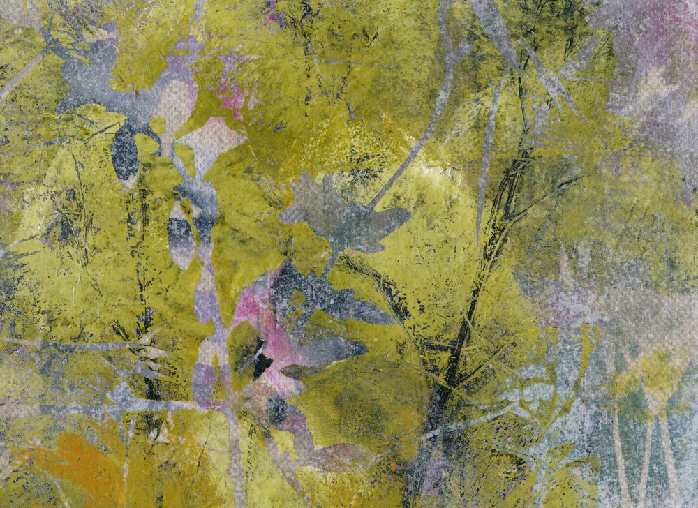 「緑の葉」の抽象画 作： 