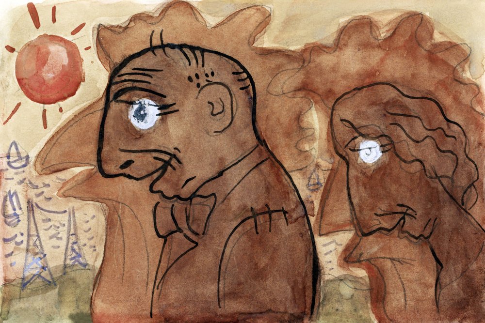 レオ・ゲステルとその妻の風刺画（1891年頃～1941年） レオ・ゲステル作 作： レオ・ゲステル