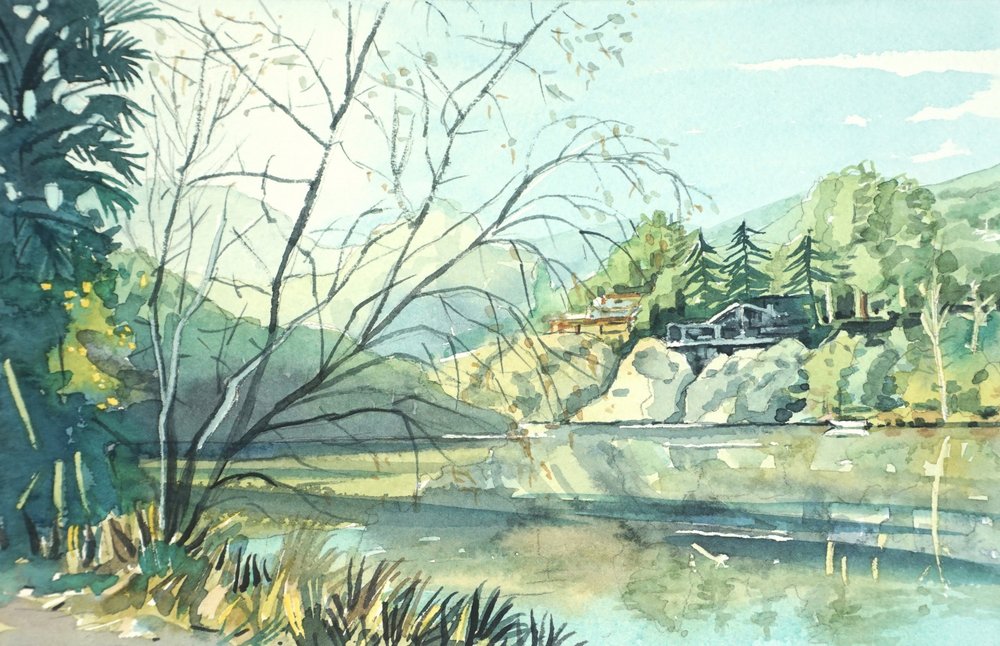 静かな湖畔の情景 作： 