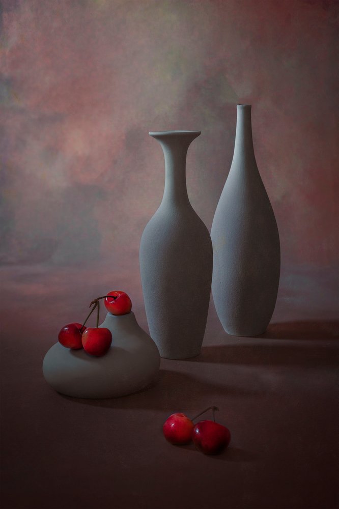優雅な桜の静物画 作： 