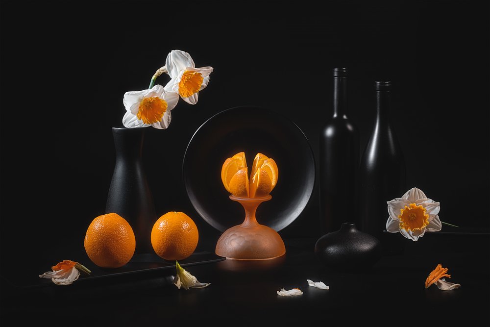 優雅な柑橘類の静物画 作： 