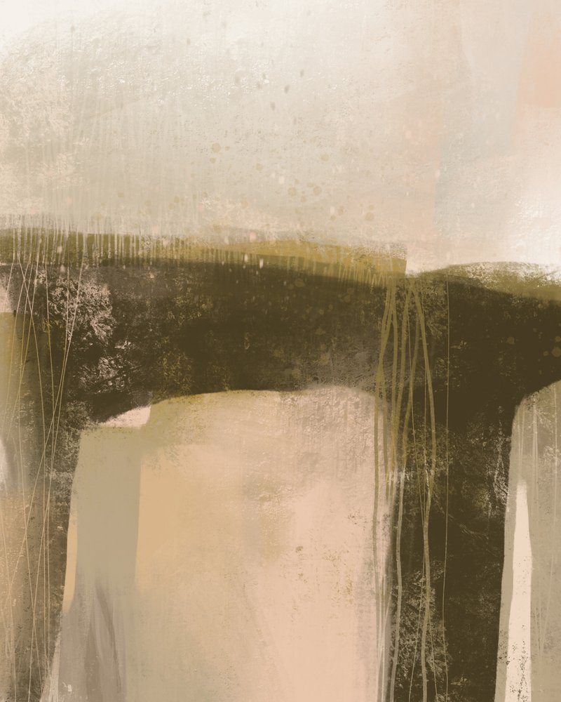 素朴な抽象風景画 作： 