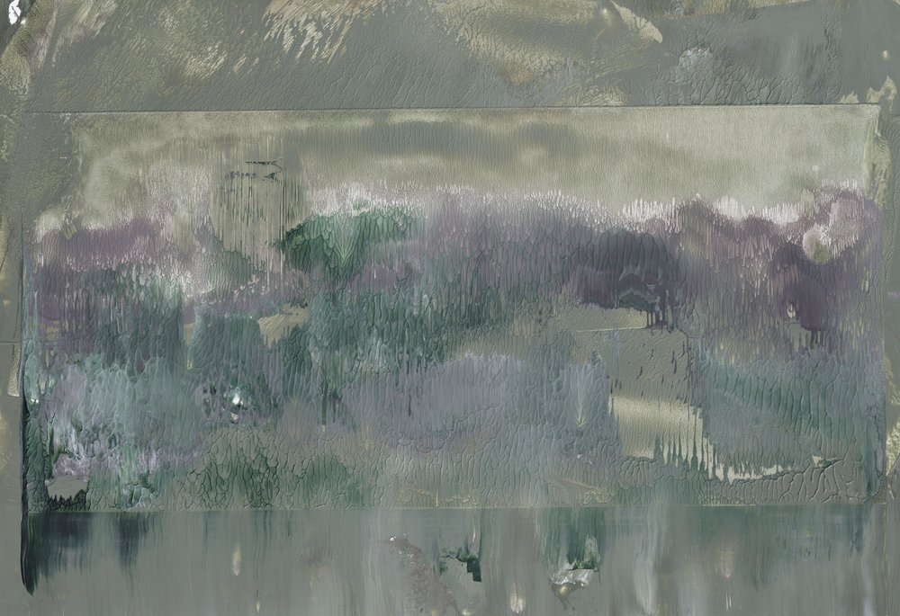 霧に包まれた抽象的な風景 作： 