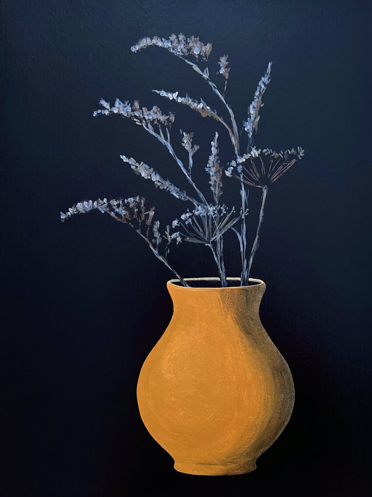 ムーディな花の静物画 作： 