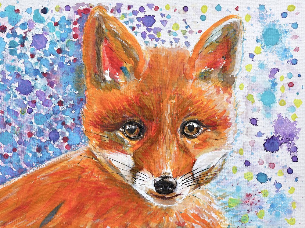 遊び心のある子ギツネ 作： 