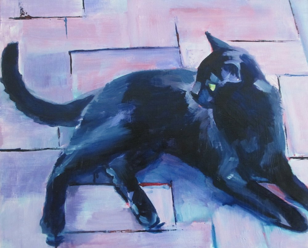 黒猫と紫の床 作： 