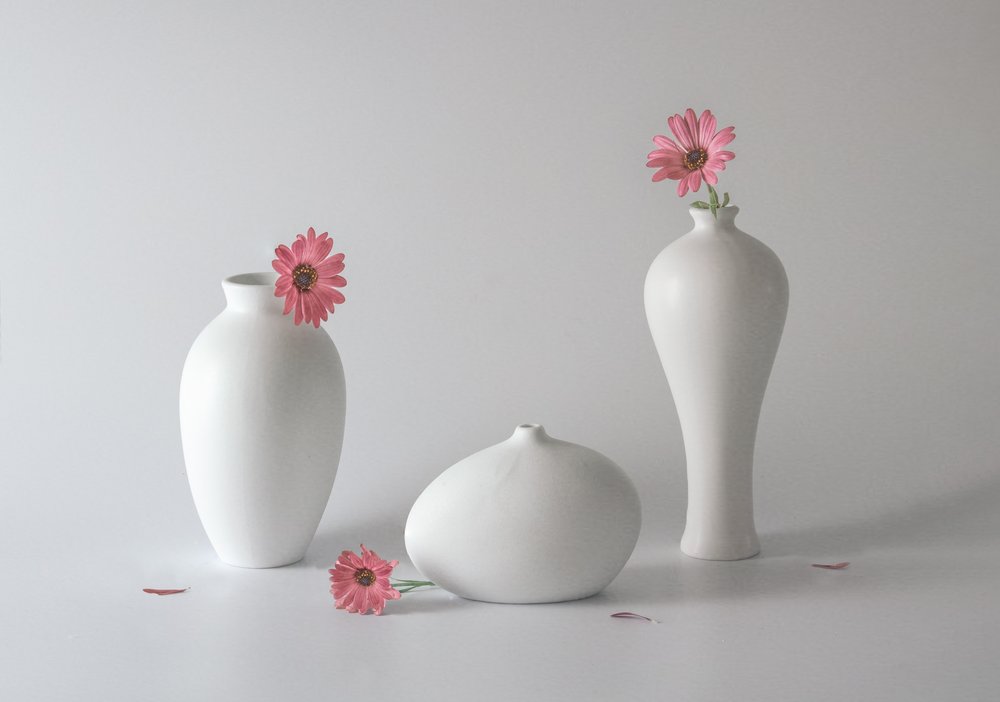 穏やかな雰囲気の花瓶 作： 