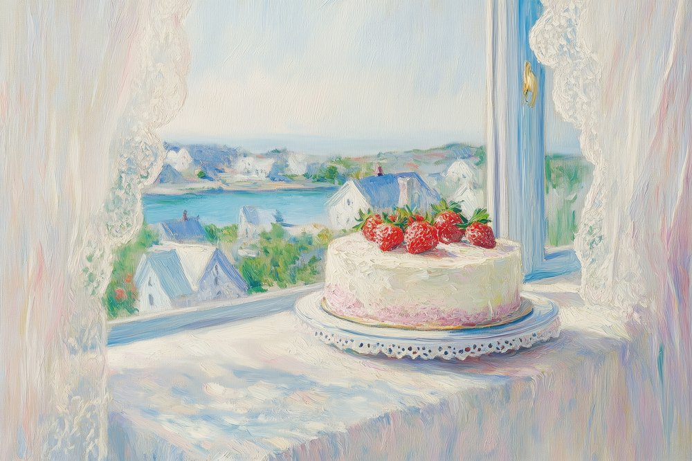 イチゴケーキの夏の風景 作： 