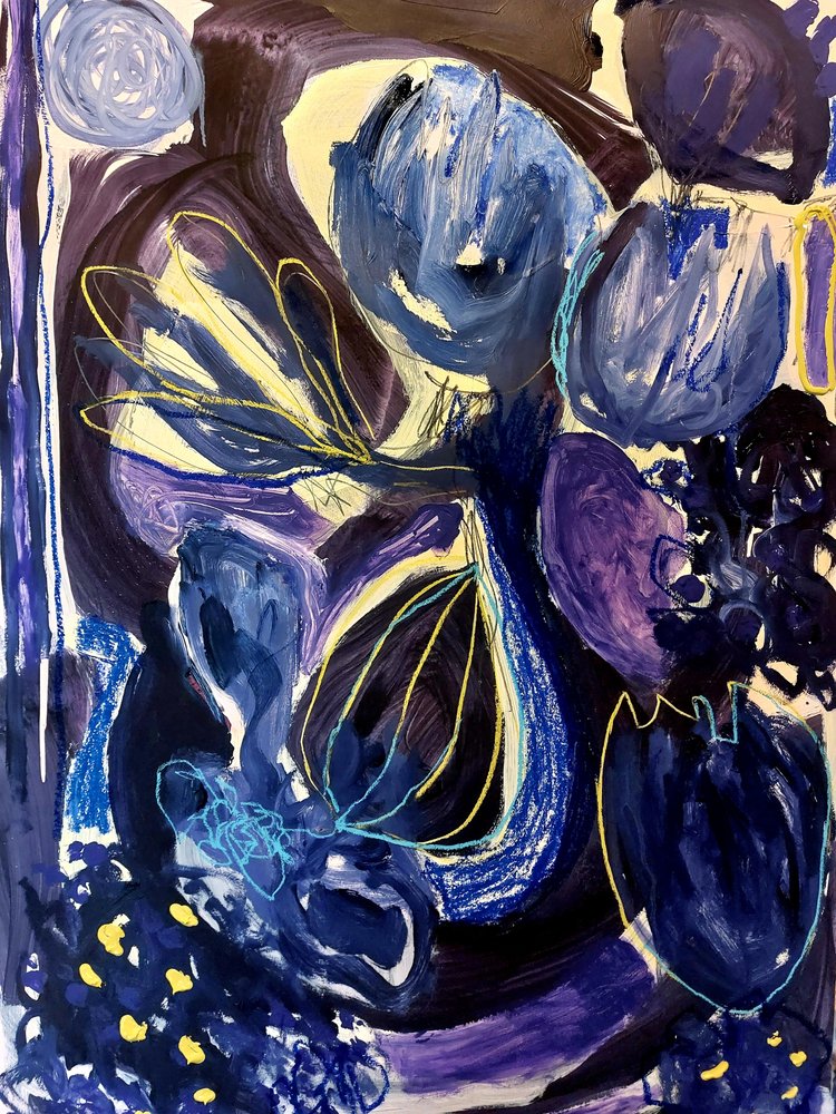 青紫の花 作： 
