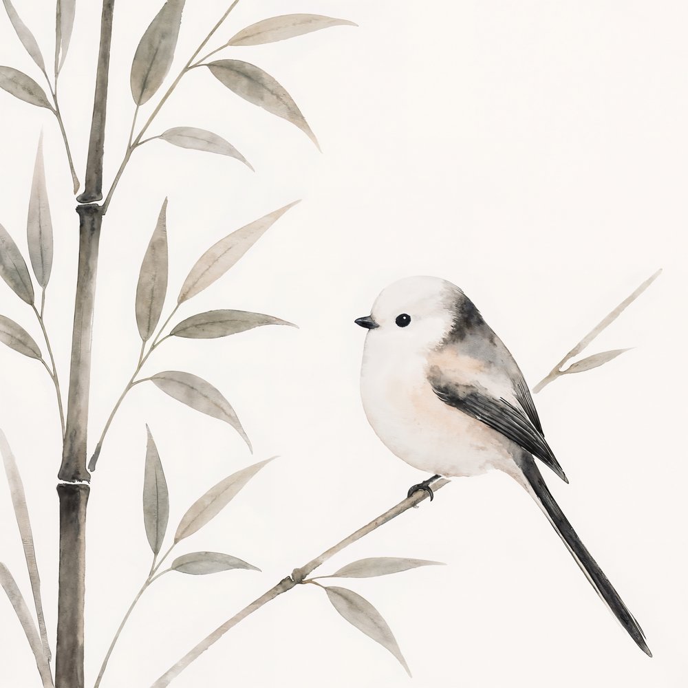 竹の上の可憐な鳥 作： 