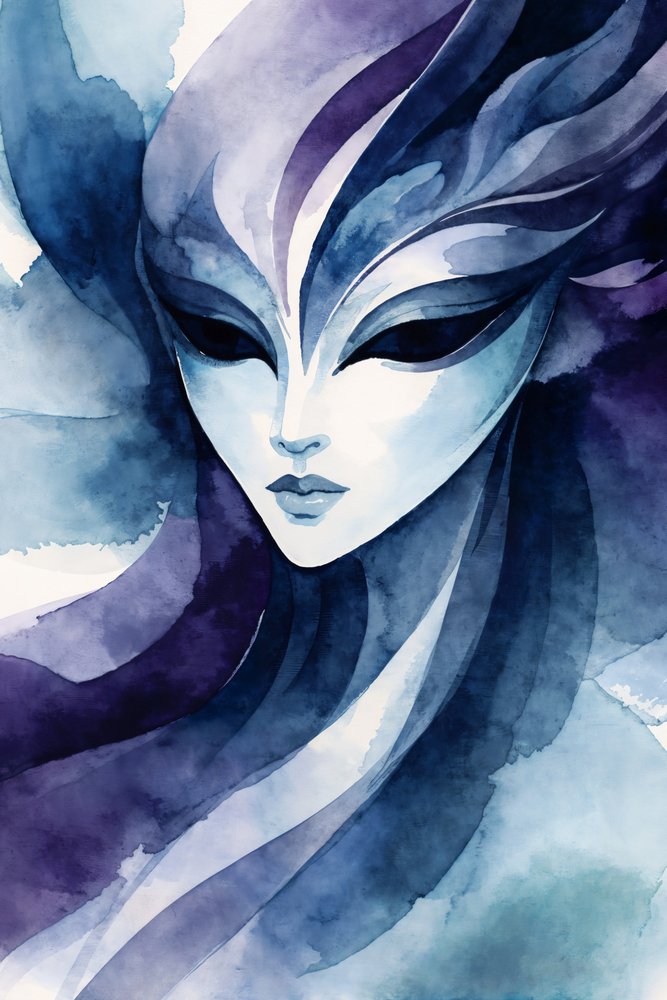 幻想的な仮面の女 作： 