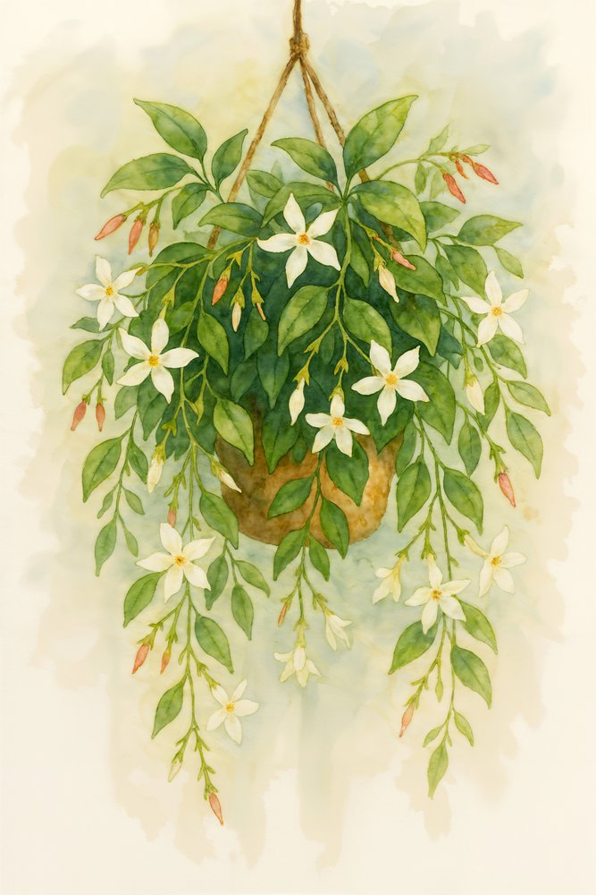 つる性のジャスミンの花 作： 