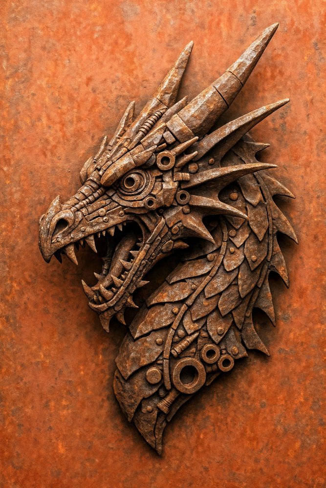 錆びたスチームパンク・ドラゴン 作： 
