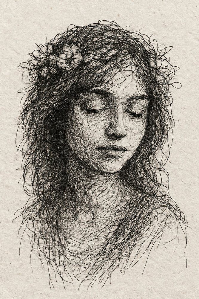 穏やかな花の肖像画 作： 
