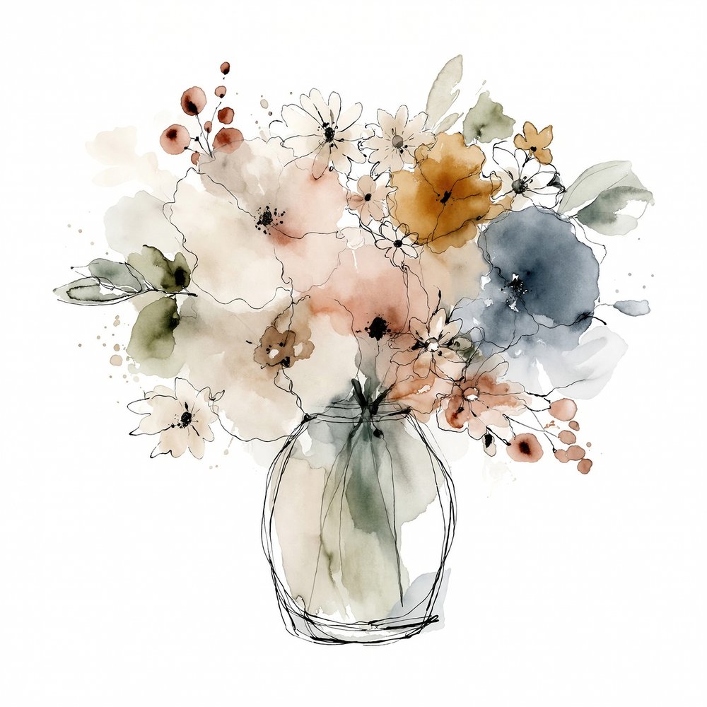 柔らかな秋の花束 作： 