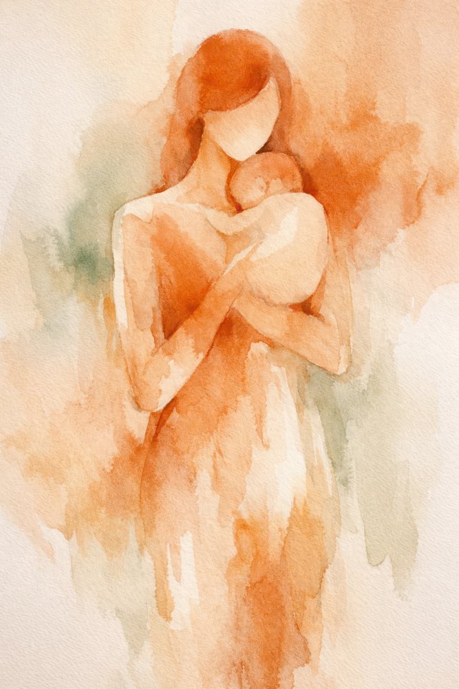 優しい母の抱擁 作： 