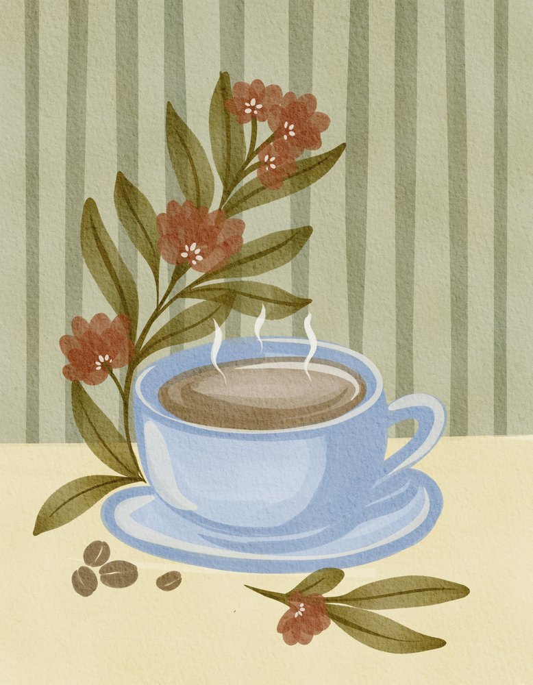 コーヒーのブルームを蒸らす 作： 