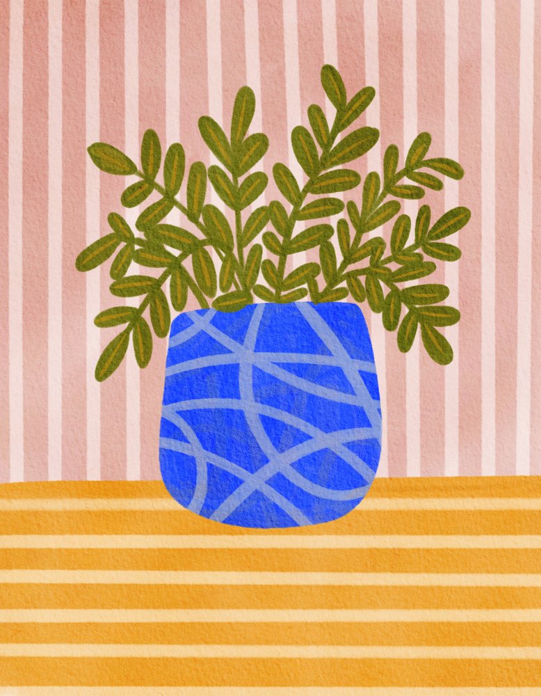 色鮮やかな観葉植物 作： 
