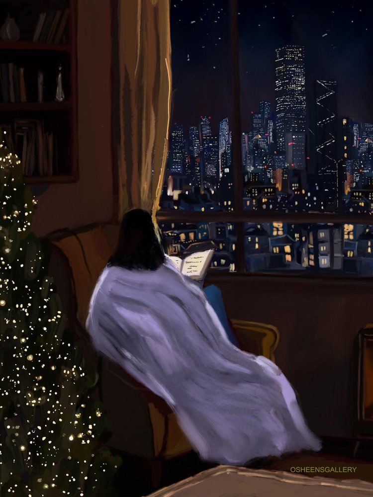 居心地のよいクリスマスの街の夜 作： 