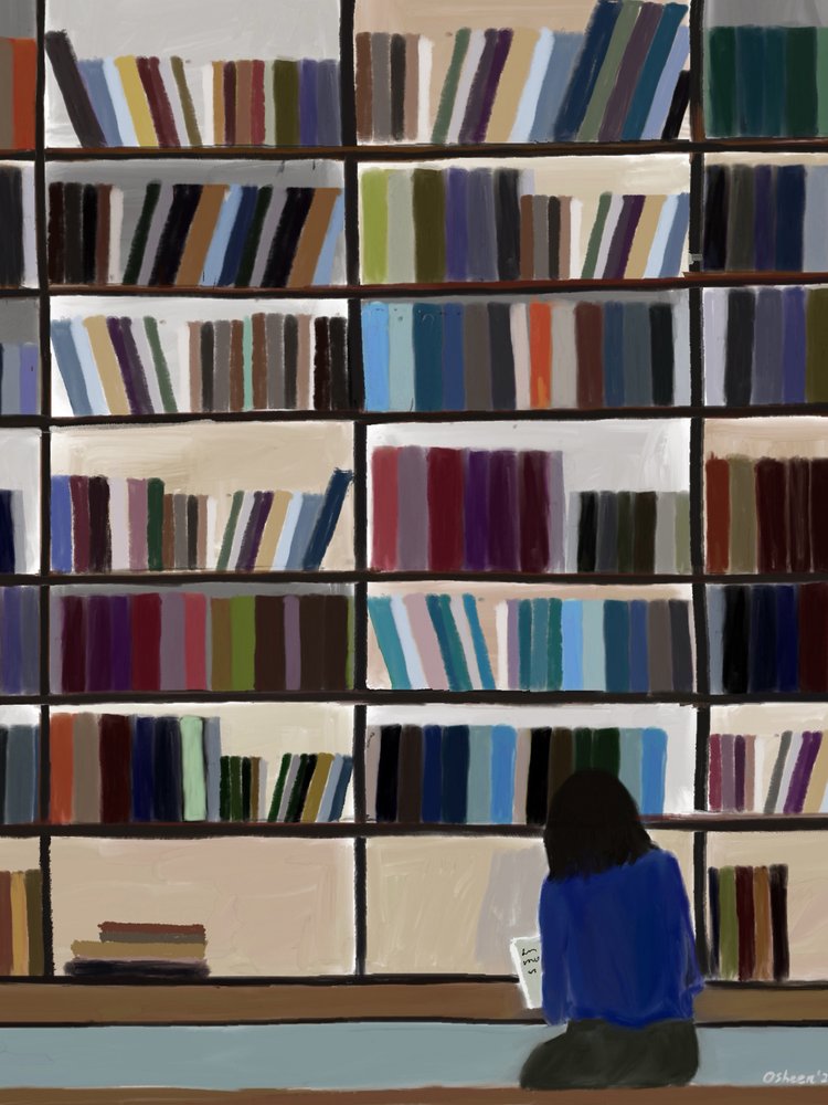 静かな図書館での読書 作： 