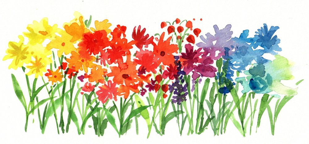 レインボーガーデンの花 作： 