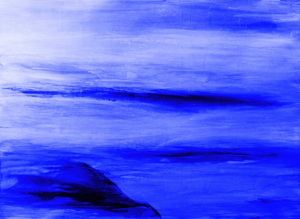 深藍の抽象画 作： 
