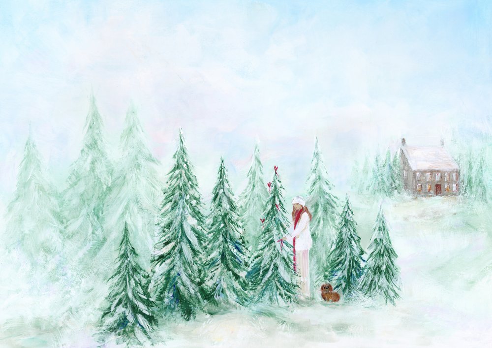 冬の木の飾り付け 作： 