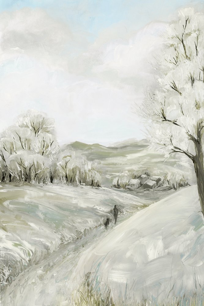 雪の降る冬の散歩 作： 