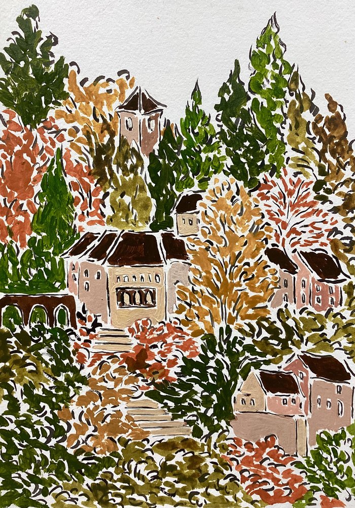 秋の丘の村 作： 