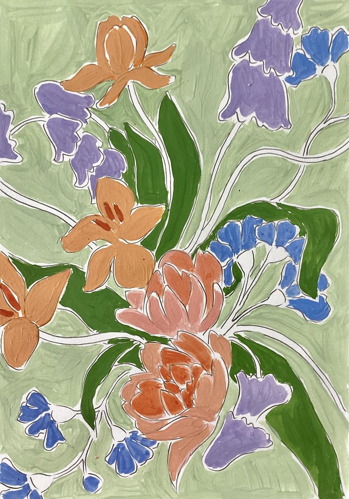 鮮やかな花束 作： 
