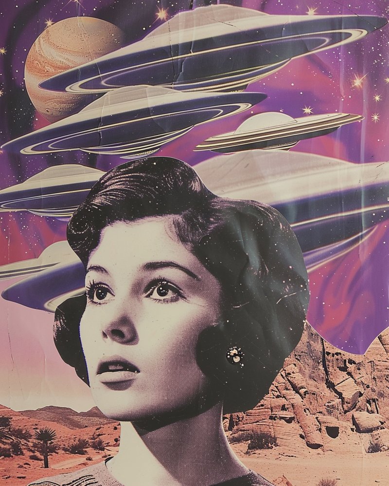 砂漠の女性と宇宙人との遭遇 作： 