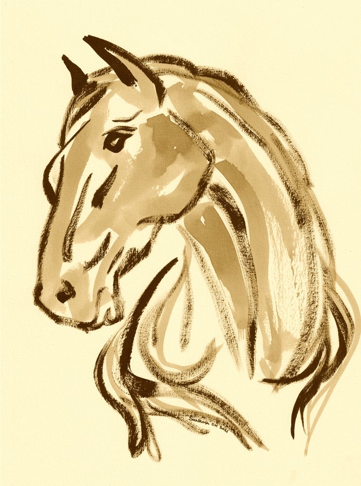 堂々たる馬の肖像 作： 
