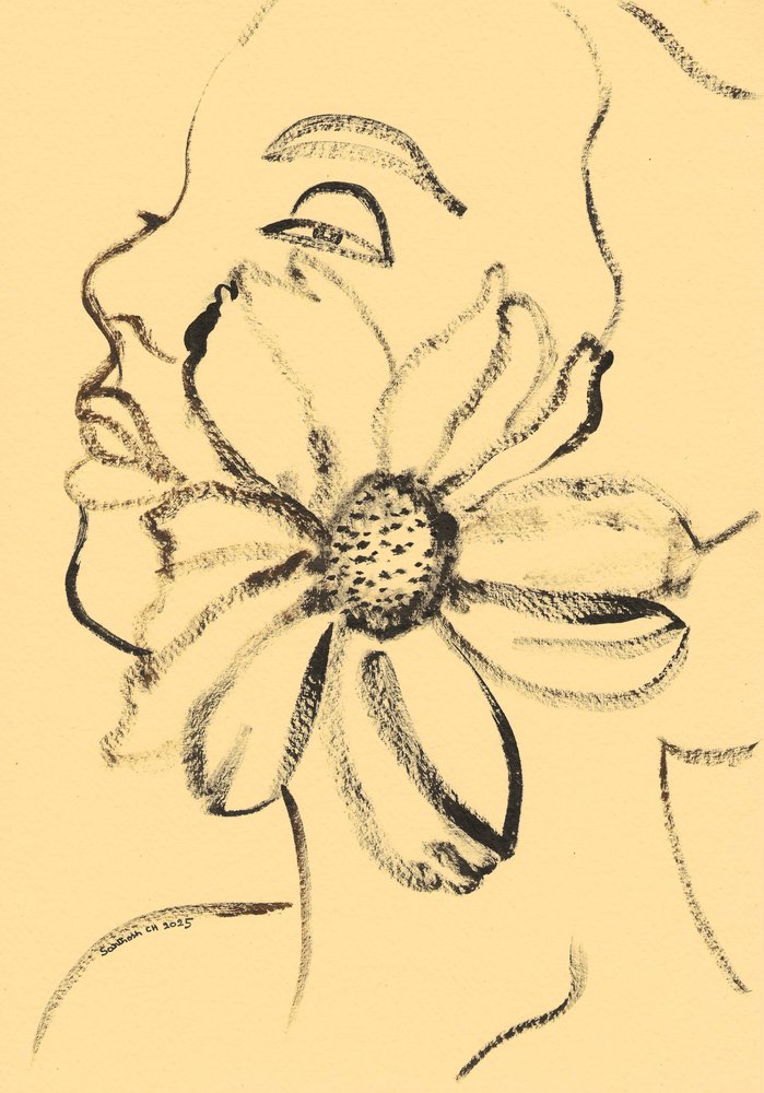 穏やかな花の顔 作： 